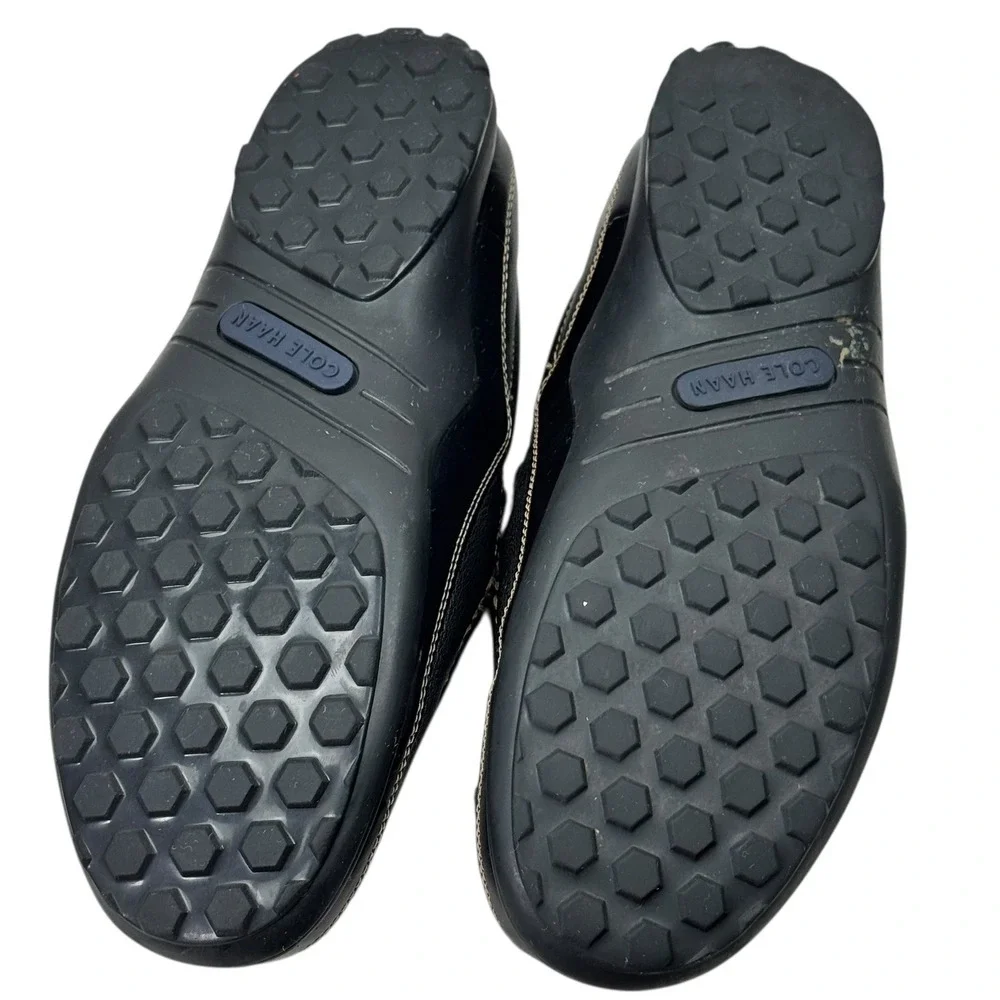 Cole Haan Driving Loafer Shoes Mens Size 10W Black‎ Leather Slip On Style C03557